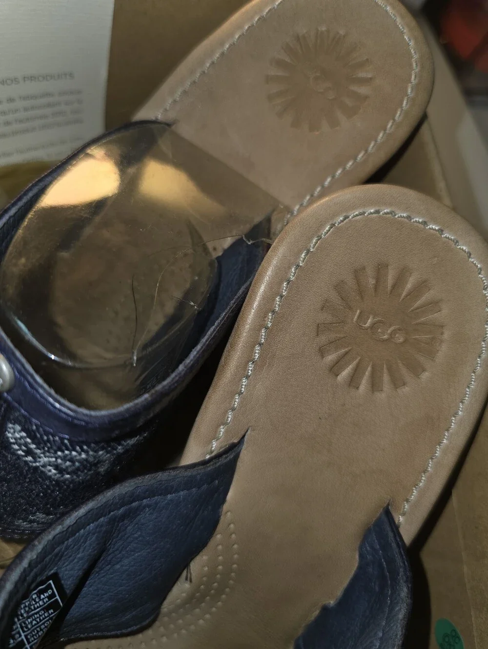 UGG AUSTRALLA SOLENA DENIM SANDALS 8.5 NWT
